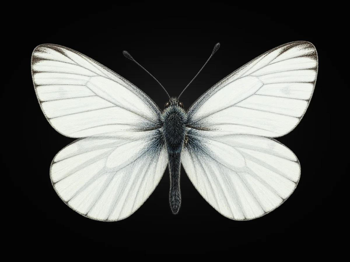 Çizgili Dağbeyazmeleği - Kanat üstü · Dorsal